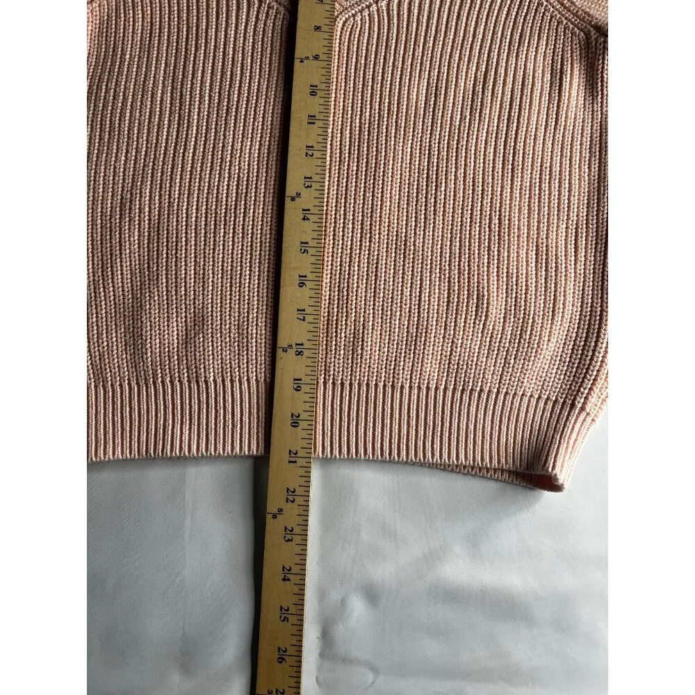 525 America V-Neck Puff Sleeve Knit Sweater Medium Womens Pink - Picture 5 of 17